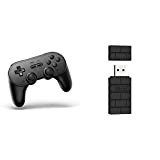 8BitDo Pro2 Black Edition Manette Bluetooth pour Nintendo Switch/PC/Android/Raspberry Pi & Wireless USB Adapter 2 for Switch, Switch OLED, Windows ...