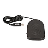 Agatige Pédale USB, pédale en métal de contrôle de commutateur de Pied multimédia pour Clavier Souris Jeu PC Ordinateur Portable