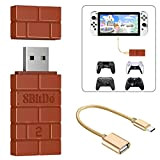 AKNES 8bitdo Wireless USB Adaptateur 2 pour Switch/Xbox One/Xbox Series X & S,PS5,PS4,PS3 Manette sur Switch/Switch OLED,Windows,PC,Raspberry Pi,Android avec OTG ...