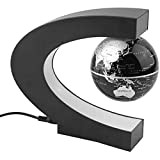 ATEXGY Maglev Globe Lumière LED Maglev Globe Flottant Maglev Globe Carte du Monde Enseignement Bureau À Domicile Puzzle Développement Recherche,A
