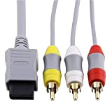 AV composite câble Cordon video & audio 3-RCA 6 FT Pour Nintendo Wii TV/moniteur