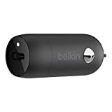 Belkin Chargeur de voiture USB-C 20 W (charge rapide pour iPhone, Samsung, Google Pixel, etc., noir)