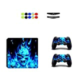 Chickwin Skin for PS4 Slim, Vinyle Protective Autocollant Decal Sticker pour Playstation 4 Slim Console + 2 Dualshock Manette Set ...