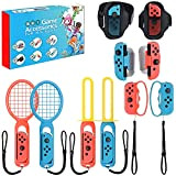 Chulovs Nintendo Switch Sports Accessories Bundle, 10 in 1 Family Sports Game Accessories Kit for Switch OLED, Joycon Grip for ...