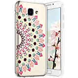 Compatible avec Samsung Galaxy A5 2016 Coque en Silicone Transparente Motif Mandala Fleur Jolie Housse de téléphone Gel TPU Souple ...