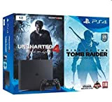Console PlayStation 4 1 To Chassis D Slim Noir + Uncharted 4 + Rise Of The Tomb Raider