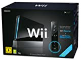 Console Wii noire + Wii Sports + Wii Sports Resort + Télécommande Wii Plus noire