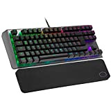 Cooler Master CK530 V2 Tenkeyless Mechanical Gaming Keyboard - RGB Lighting, On-the-Fly Control, Brushed Aluminium, with Wrist Rest - German ...
