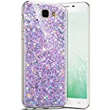 Coque Samsung Galaxy J7 Prime 2016,Étui Galaxy J7 Prime 2016 Coque Glitter Brillant Paillettes Diamant Silicone Transparent Clear Ultra Mince ...