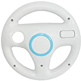 Course / Racing Volant, blanc compatible avec Nintendo Wii et Wii U télécommande pour Jeux de Courses, Mario Kart Racing ...