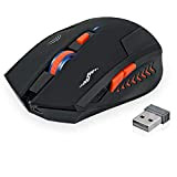 CSZH Souris sans Fil Rechargeable Slient Boutons Mouse 2400DPI Gaming Souris intégrée Lithium Batterie 2,4 G Moteur Optique Souris d’Ordinateur