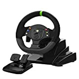 DOYO Volant pour Jeu de Course avec Pédales pour Console PC, Playstation 3, Android, Nintendo Switch 180°Gaming Racing Wheel avec ...