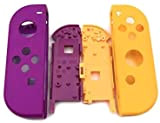Einuz Boîtier complet avec poignée et batterie pour Nintendo Switch et Joy-Con Violet fluo/orange fluo