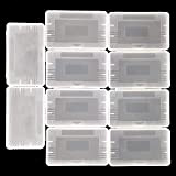 Einuz Lot de 10 étuis de rangement en plastique pour cartouches de jeu Nintendo GBA Gameboy Advance SP GBM
