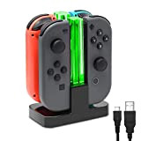 FASTSNAIL Chargeur Manette Compatible avec Nintendo Switch&Switch OLED pour JoyCon, Station de Charger avec Câble USB C, Accessoires Compatible avec ...