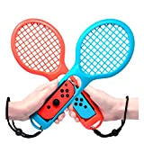 Fiimoo Raquette de Tennis [2 Pièces] Nintendo Switch Joy-Con Controller pour Mario Jeux de Tennis (Bleu & ouge)