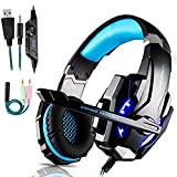 FUNINGEEK Micro Casque Gaming PS4, Casque Gaming Switch avec Micro Anti Bruit Casque Gamer Xbox One Filaire LED Lampe Stéréo ...