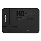 HD Capture de Jeu Capture Vidéo 1080P HDMI/YPBPR Enregistreur Xbox 360&One/PS3 PS4, Prise en Charge du Micro avec Entrée HDMI ...