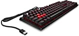 HP OMEN Encoder - Clavier Mécanique Gaming AZERTY (Filaire - USB, Anti-Ghosting, Switch Cherry MX Brown, Rétroéclairage LED Rouge) - ...