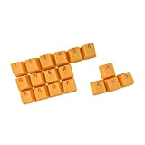 Jeu de touches rétroéclairées en caoutchouc pour clavier mécanique Cherry MX compatible OEM avec extracteur de clés orange fluo
