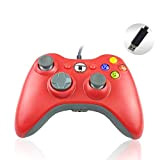 Manette de Jeu Xbox 360 pour PC Gamepad USB Filaire épaules Boutons Manette de Jeu Joypad
