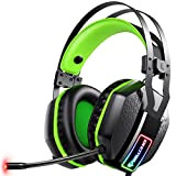 Mifanstech V-10 Casque Gaming pour PC PS4 PS5 Nintendo Switch Xbox One, Casque Gamer avec Microphone Antibruit, Son Surround 7.1 ...