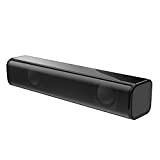 Mini Haut-parleur de bureau 2 * 3W USB Powered SoundBar Player audio 3.5mm câblé Pc Subwoofer des haut-parleurs for bureau ...