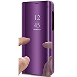 Miroir Coque pour Huawei Mate 30 Lite Coque Flip Case, Clear View Case Placage Miroir Effet Coque à Rabat Magnétique ...