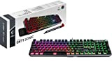 MSI Vigor GK71 Sonic Red FR Clavier Gaming Mécanique,AZERTY FR,Switches Sonic Red,Touches MSI ClearCaps,Raccourcis Multimédia,Repose-Poignets Ergonomique,Mystic Light,USB 2.0,Pleine Taille Noir