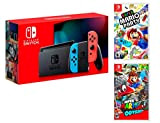 Nintendo Switch Rouge/Bleu Néon 32Go Pack [Nouveau modèle] Super Mario Party + Super Mario Odyssey