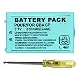 OSTENT 850mAh Rechargeable Lithium-ion Batterie + D'outils Kit Paquet Compatible avec Nintendo Game Boy Advanced GBA SP Console