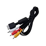 OSTENT AV Audio Video Composite Cable Cord Compatible pour Sony PS1 PS2 PS3 System Console Jeux Vidéo