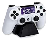 Paladone PP8342PS Manette de Playstation Réveil avec écran LCD rétroverse Blanc Taille Unique
