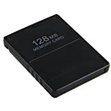 Pathson Carte de Memoire 128 MB pour Playstation PS2 Compatible Noir