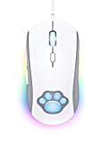PHNIXGAM Cat Claw RGB Souris Gaming, Souris d'Ordinateur Optique Silencieuse avec Connexion USB, 6 DPI Réglables Jusqu'à 7200, Éclairage RVB, ...