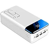 PIANAI Banque d'alimentation Portable pour téléphone Chargeur de Banque d'alimentation 50000mah/avec 3 entrées et 3 Sorties USB et Lampe de ...
