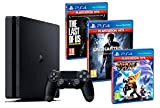 PS4 Slim 1To Console Playstation 4 Noir [HITS Pack] Uncharted 4 + The Last of Us: Remastered + Ratchet & ...