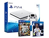 PS4 Slim 500 Go Blanc Playstation 4 PACK 2 jeux - FIFA 18 + GTA V