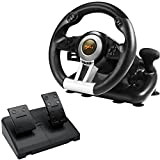 PXN V3 Gaming Steering Wheel and Pedals, 180° Racing Wheel with Vibration Feedback, Racing Paddle Shifters, Gaming Wheel for PC, ...