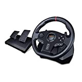 PXN Volant avec Pédales, V900 Volant de Course, 270/900 Degrés PC Volant, Retour de Vibratoire, Volant pour PS4, Xbox One, ...