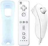 QUMOX Manette pour Wii, Controleur de Mouvement à Distance, Télécommande et Nunchuk, Console Remplacement Compatibles avec Wii et Wii U ...