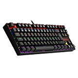 Redragon K552 60% Clavier De Jeu Mécanique Rainbow RGB Rétro-Éclairé avec Switch Rouge Équivalent pour Windows PC Gaming AZERTY Français