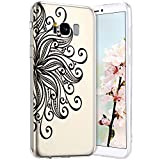Robinsoni Compatible avec Samsung Galaxy S8 Coque en Silicone Transparente Motif Mandala Fleur Jolie Housse de téléphone Gel TPU Souple ...