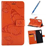 Robinsoni Coque pour Samsung Galaxy Note 10 Housse de téléphone en Cuir,Jolie Papillon Femme Portefeuille Étui à Rabat Magnétique Livre ...