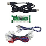 SJJX Zero Delay USB Encoder LED Joystick Kit Arcade DIY Controller for PC Retropie Raspberry Pi MAME