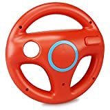 smardy Volant De Course Roue Compatible avec Nintendo Wii et Wii U Contrôleur de jeu Racing Wheel Rouge pour Mario ...