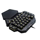Socobeta Clavier Gaming Keyboard Clavier mécanique Blacklight Portable à Une Main avec Fonction de définition de Macro