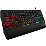 THE G-LAB Keyz Palladium Clavier Gamer AZERTY Filaire USB - Clavier Gaming Rétro-Éclairage RGB LED, Repose-Poignets Magnétique, 26 Touches Anti-ghosting, ...