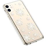 Uposao Coque pour iPhone 11 Etui Silicone TPU Souple Transparente Motif Coque Noël Cerf Flocon de Neige père noël Sapin ...