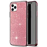 Uposao Coque pour iPhone 11 Pro Placage Métal Coque Glitter de Luxe,Silicone Paillettes Strass Brillante Glitter TPU Ultra Slim Souple ...